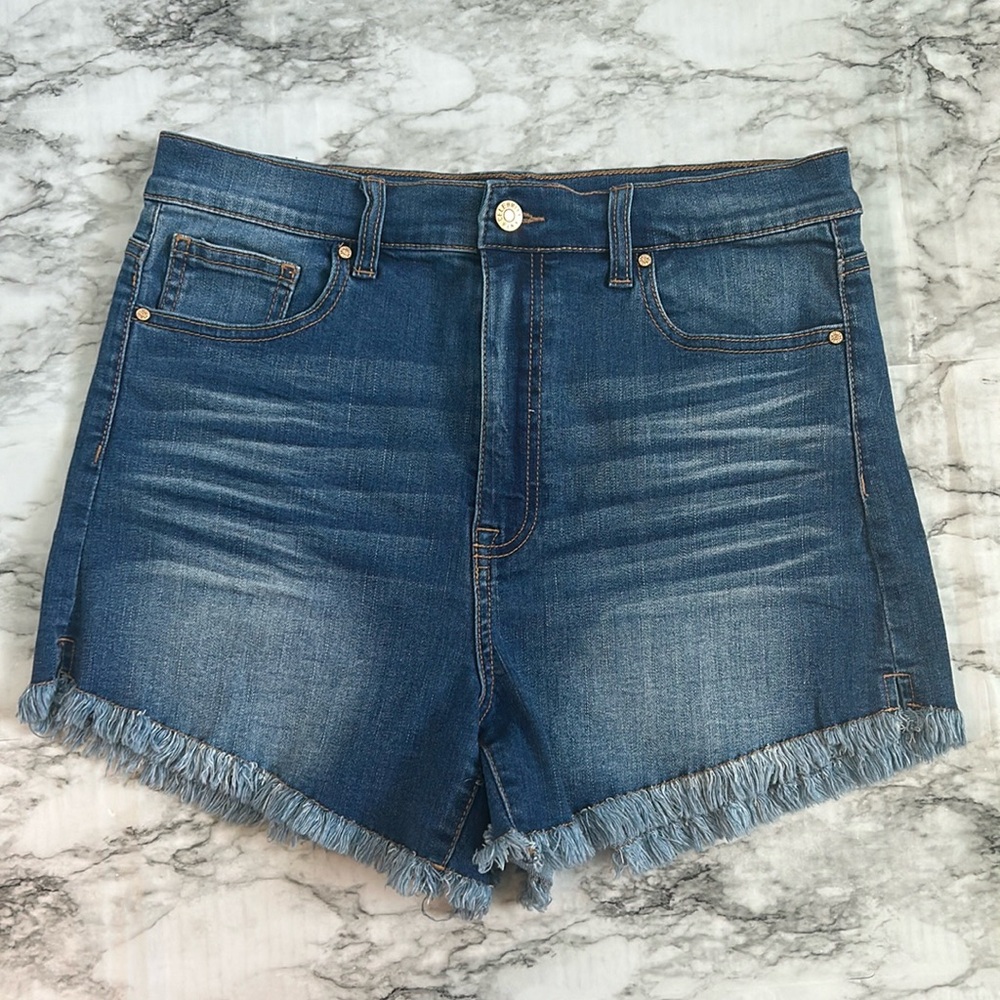 Celebrity Pink | The Deb High Waist Jean Shorts Size 9/29 cut off denim shorts